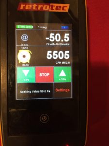 Blower Door Test Results