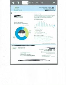 Utility Bill After Completing Energy Efficiency Upgrade to Home